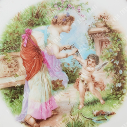 Антикварная фарфоровая тарелка с аллегорическим сюжетом. Вена. Конец XIX в.