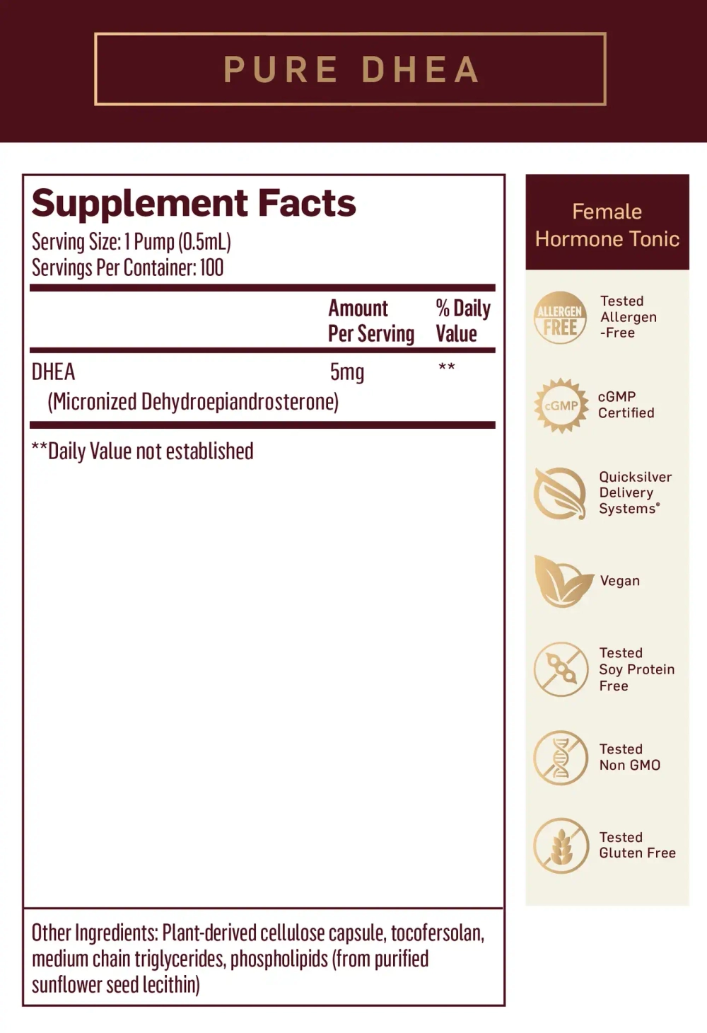 Pure DHEA 50 мл Quicksilver Scientific