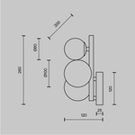 Настенный светильник Maytoni Dallas MOD545WL-03BS