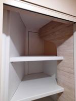 Шкаф на лоджию дома серии П44, П44Т "каблук", "сапожок"