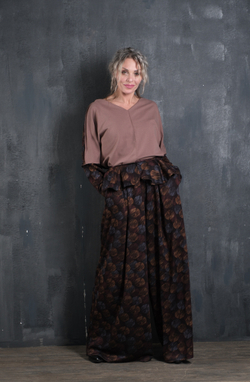 Юбки -брюки /янтарь / трикотаж тянется !