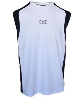 Мужская теннисная футболка EA7 Tennis Pro Top In Ventus7 - white