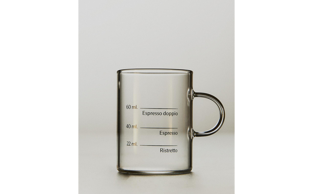 Zara Home чашка из боросиликатного стекла, цвет прозрачный, 6.5 см