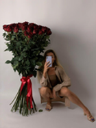 51 роза XXL Премиум под ленту