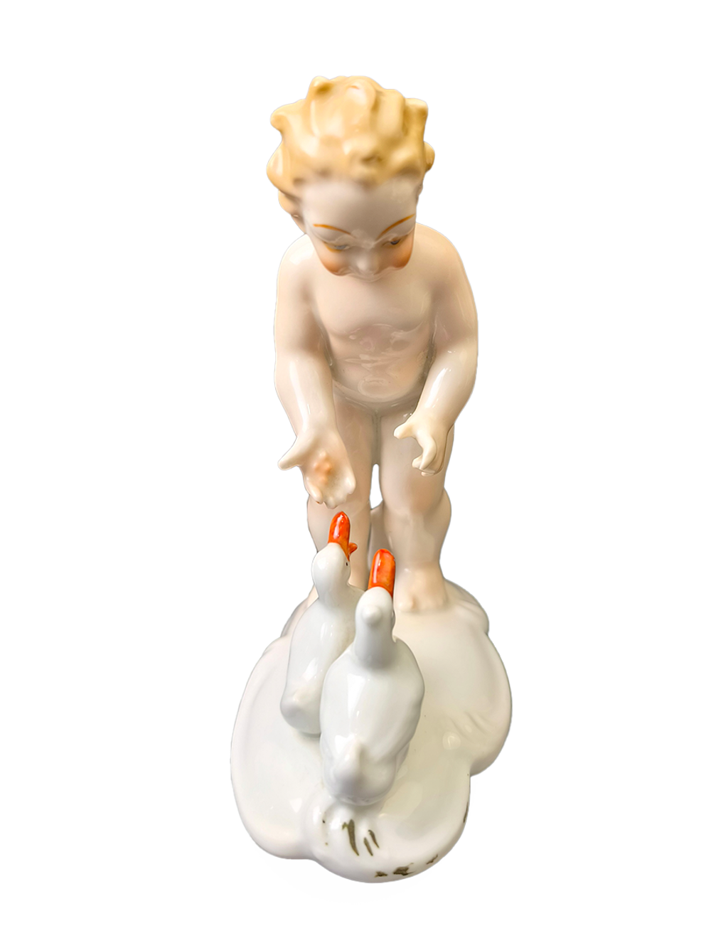 Фарфоровая статуэтка  "Путти с утками" Германия