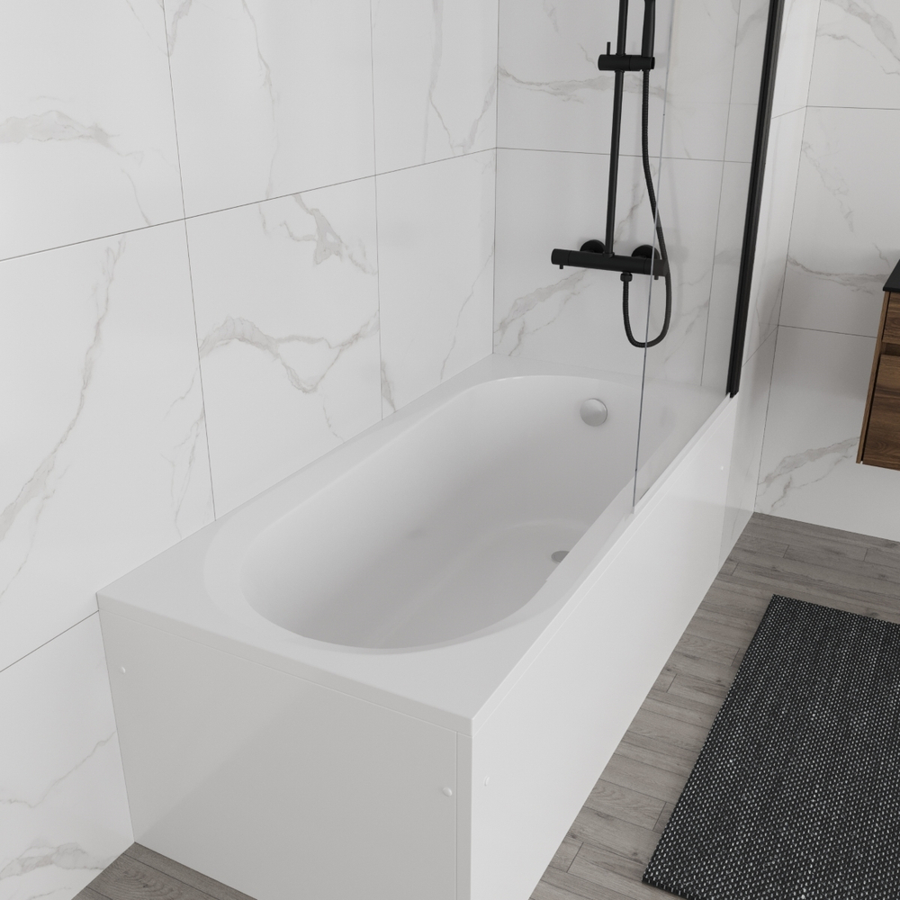 Ванна акриловая Vincea VBT-2B150-FR с каркасом 1500*700*480, пристенная, цвет белый