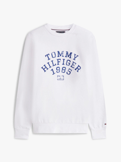 Свитшот Tommy Hilfiger Arch Logo Flex Fleece White