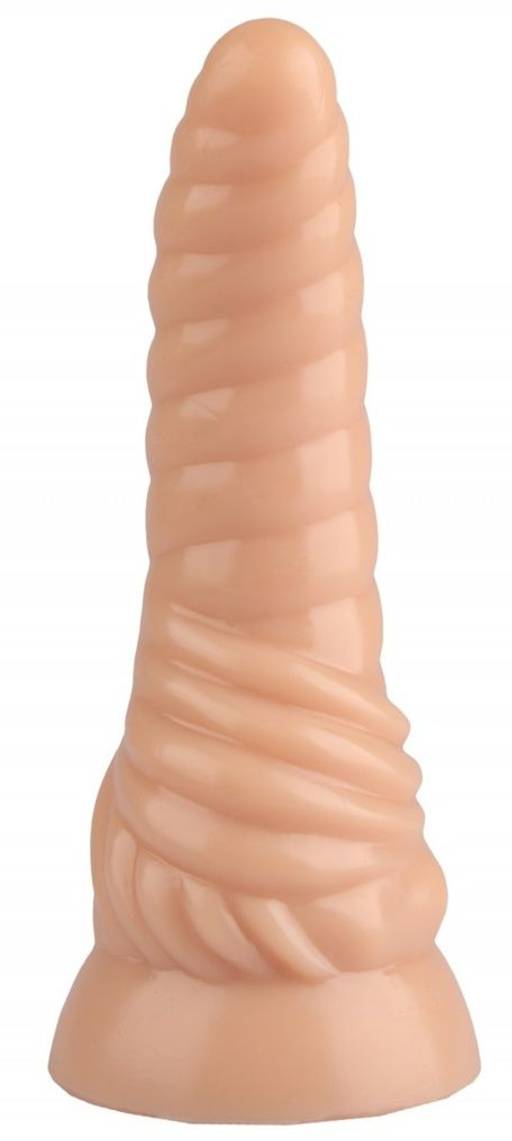 Телесный фигурный анальный фаллоимитатор - 20,5 см. (Цвет: телесный)