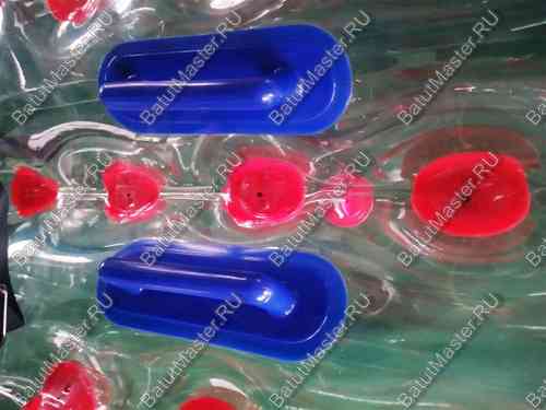 Бампербол «Прозрачный» с красными держателями, ПВХ, диаметр 1 м