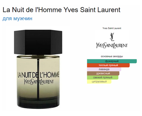 Yves Saint Laurent La Nuit de l'Homme 100 ml (duty free парфюмерия)
