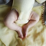 Боди с длинным рукавом и крылышками "Нарцисс" из ажурного хлопка 0-3 м