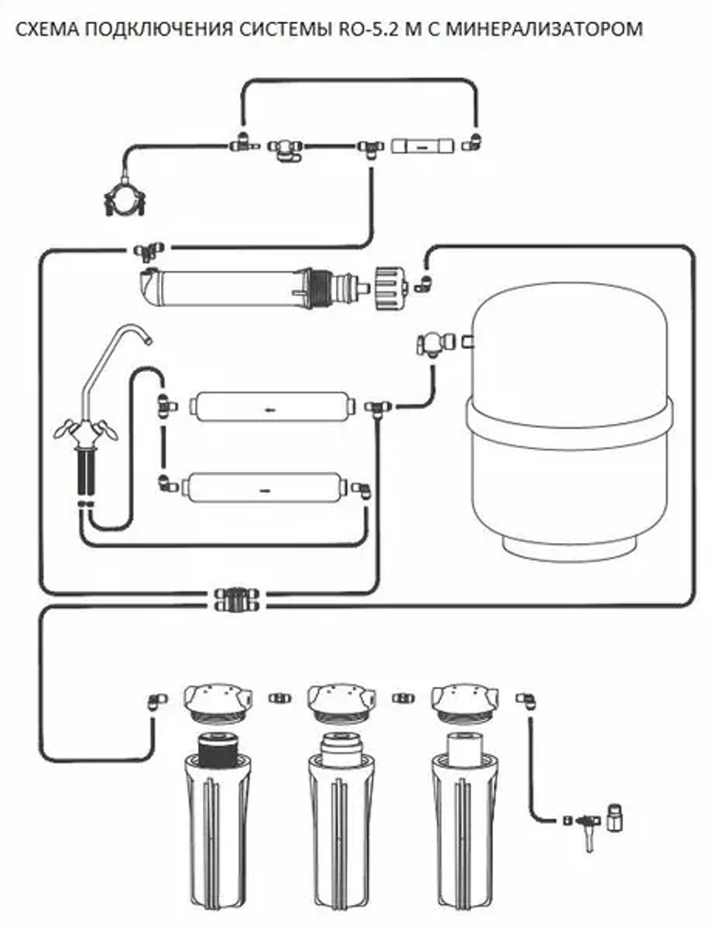 Система очистки воды Акватекс 5 ступени (обратный осмос, вер.2)
