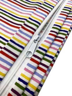 Постельное белье перкаль Сказка "Радужная полоска" 2-спальное Наволочка 50х70 см 2 шт Простынь на резинке 160x200 см Пододеяльник 175x215 см