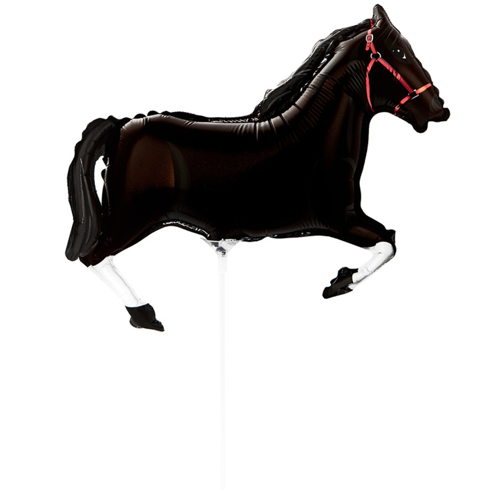 Шар Фольгированный Лошадь черная (Коричневый)