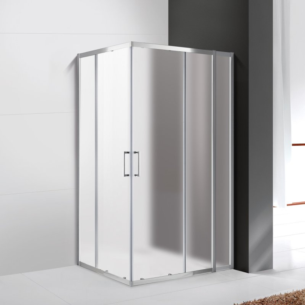 Душевой уголок Cezares MOLVENO-AH-21-90+20-P-Cr, 110х90х195, профиль хром, стекло Punto матовое