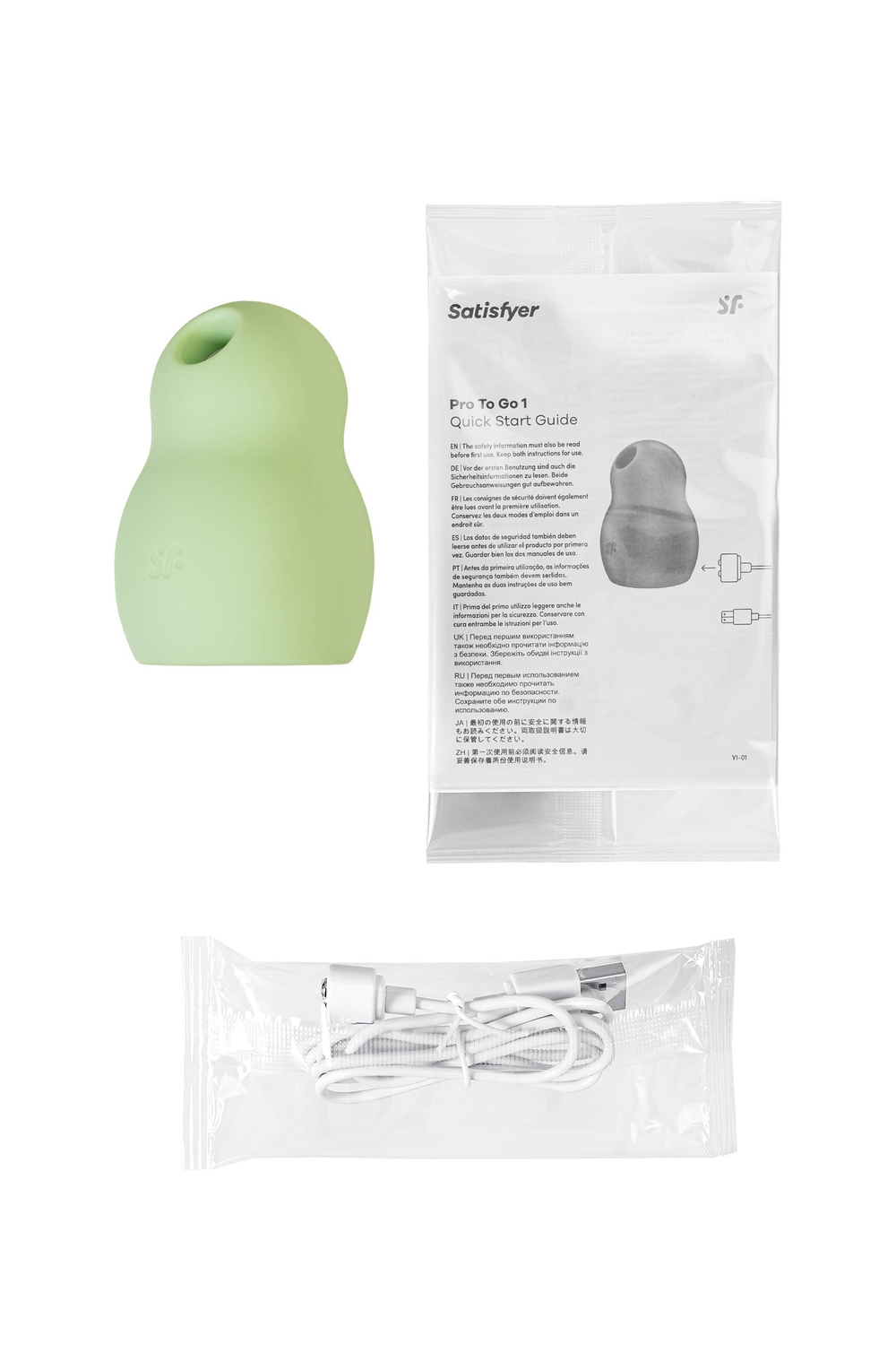 Вакуумный стимулятор клитора Satisfyer Pro To Go 1, мятный