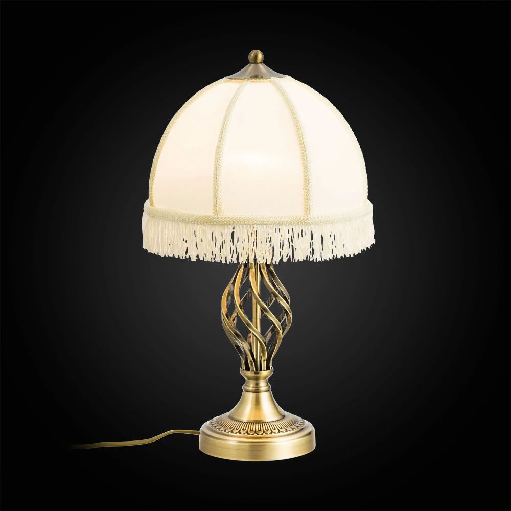 Citilux Базель CL407800 Настольная лампа с бежевым абажуром Бронза