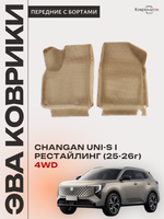 Передние автомобильные коврики ЭВА с бортами для Changan UNI-S рестайлинг 4WD (CS55 Plus рестайлинг 2)