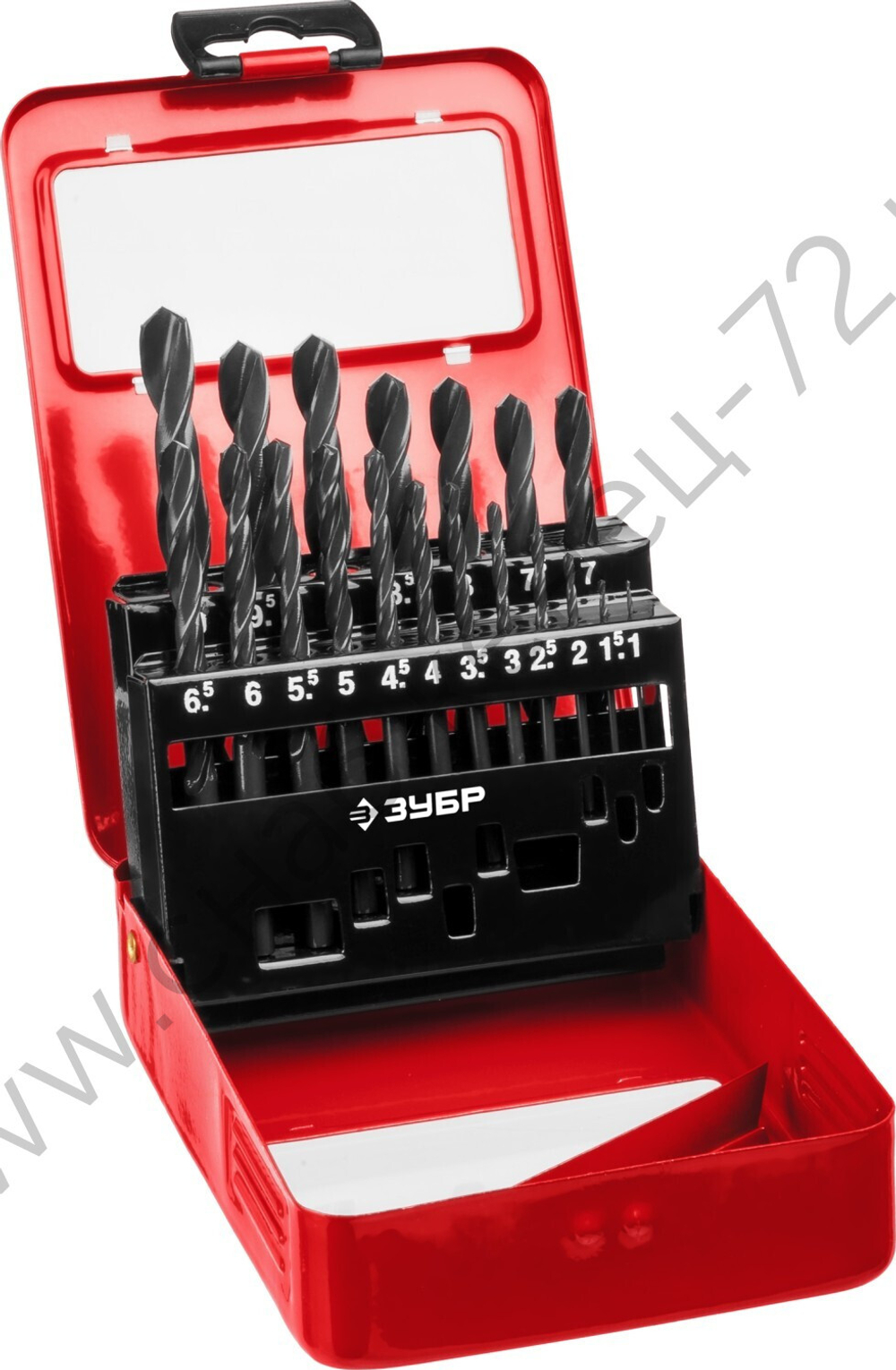 ЗУБР МАСТЕР 19шт(1-10мм), Набор сверл по металлу, сталь Р4М2, класс В, мет.бокс