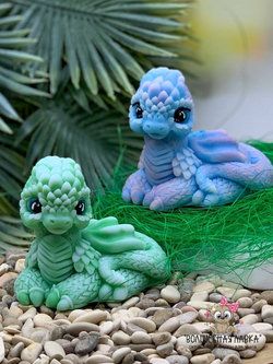 Силиконовая форма Дракончик чешуйка