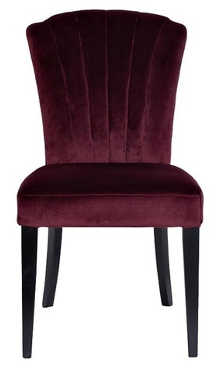 PJC776-PJ604 Стул с волнистой спинкой велюр бордо 50*63*88см