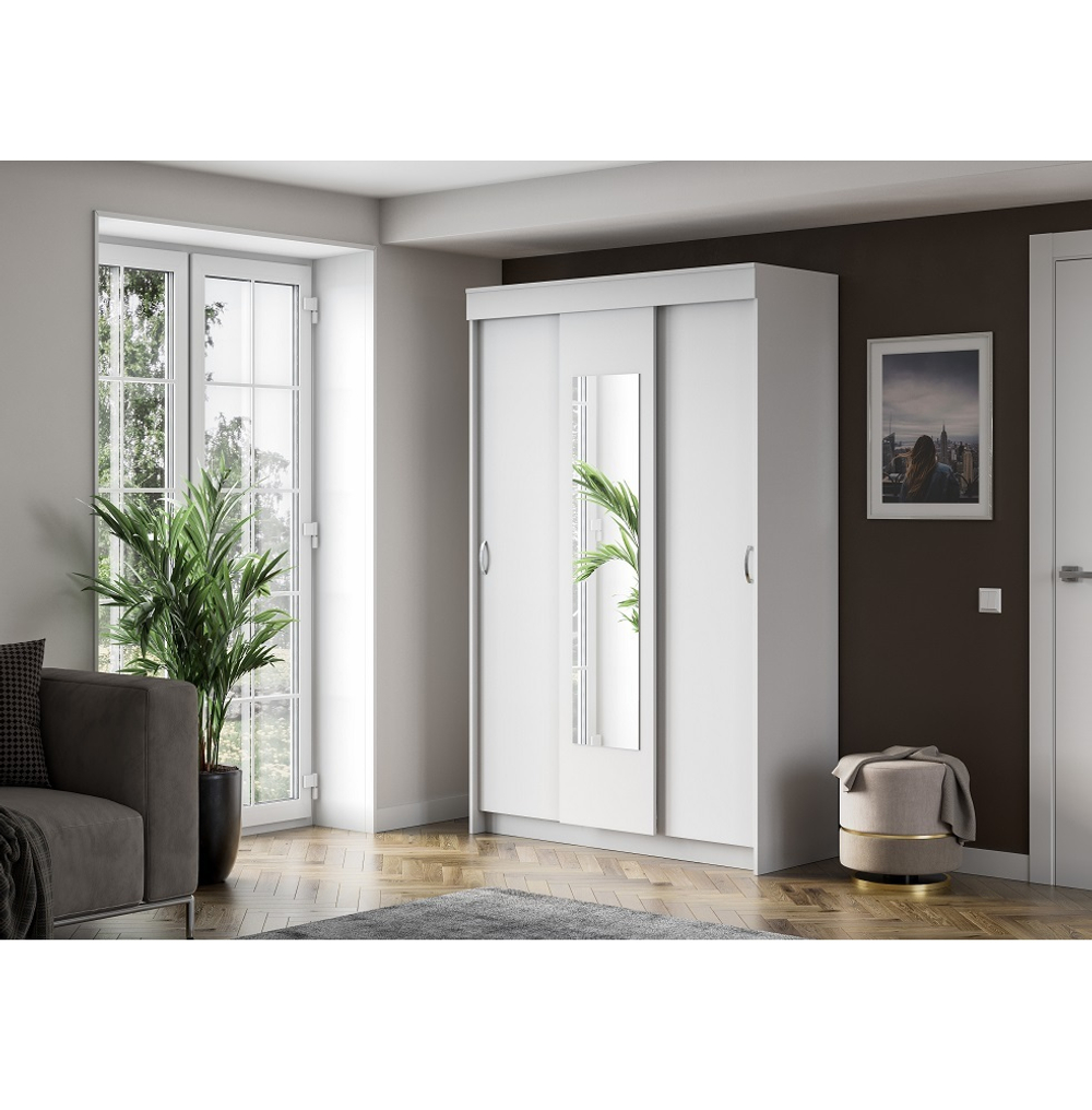 Шкаф-купе Бассо, белый