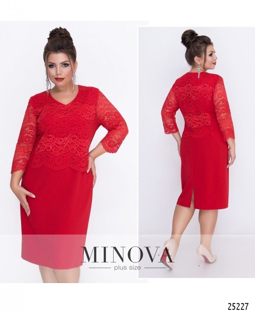 Платье 314-красный Minova