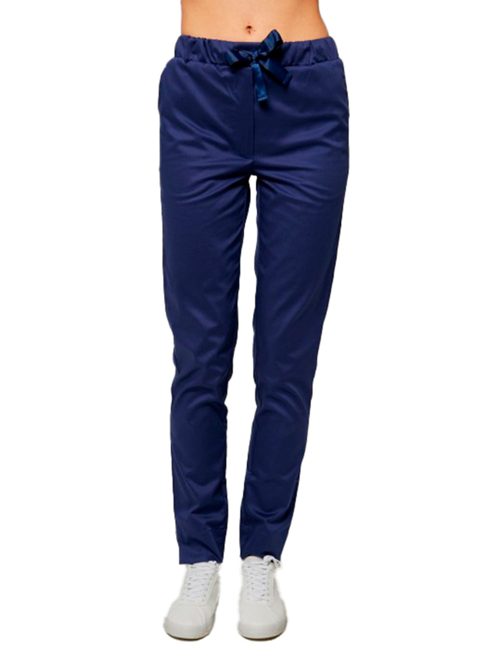 Брюки медицинские женские Dr. Nice DRN344 с поясом на резинке, черный, 42