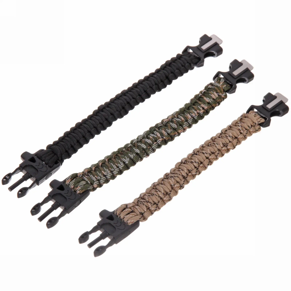 Браслет паракорд для выживания, с огнивом и свистком 18,7*2,4 см
