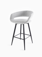 Стул полубарный МАМАДОМА Барни Р 700, Черный/Grey Lux b22