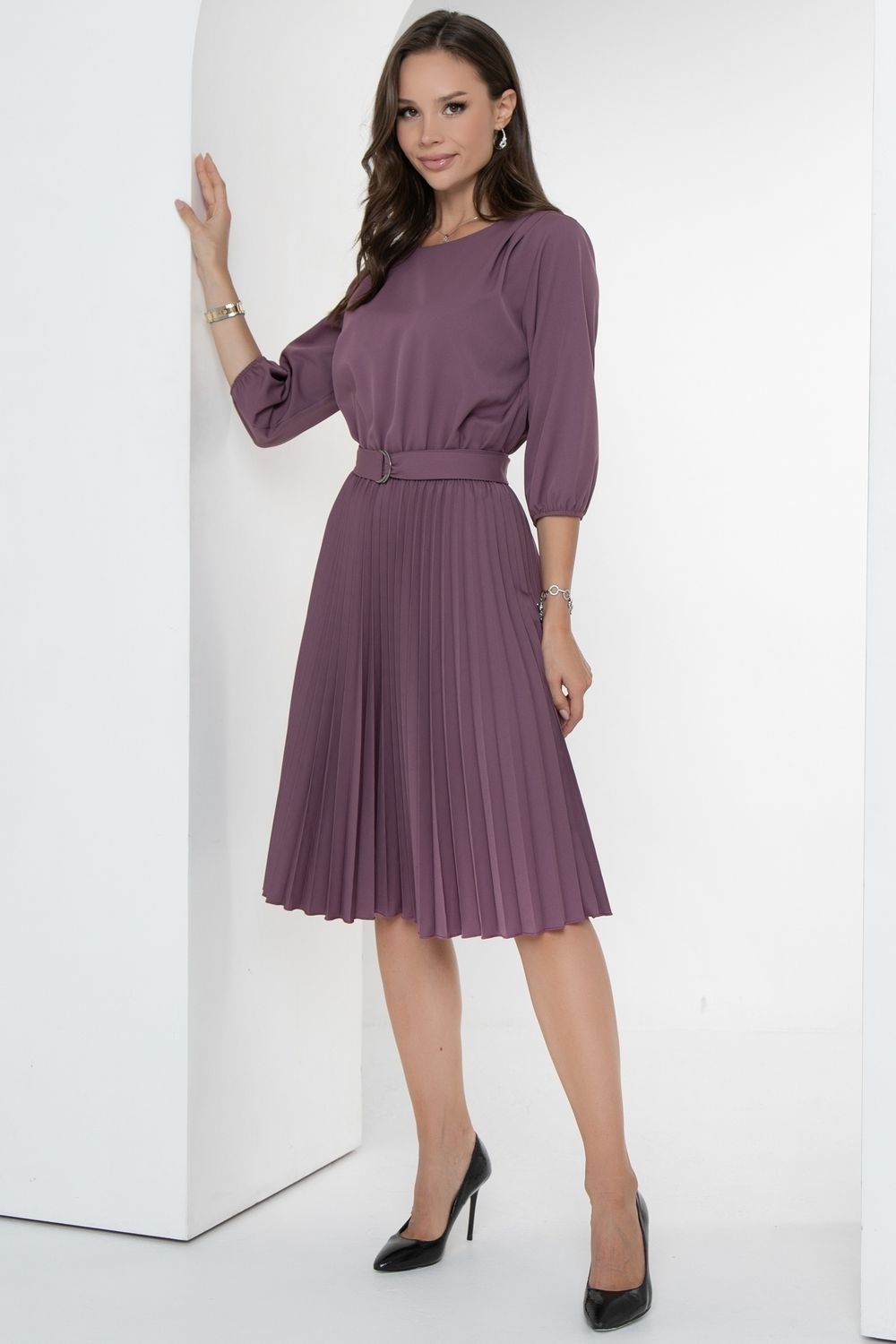 Платье Идеальный силуэт (гофре, вайолет) Diolche