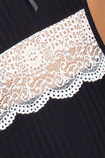 Соблазнительное боди Camille с кружевным декором (Размер: L-XL) (Цвет: черный с белым)