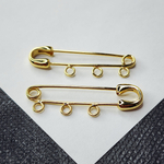 Брошь булавка, позолота, р-р 35мм, люкс фурнитура