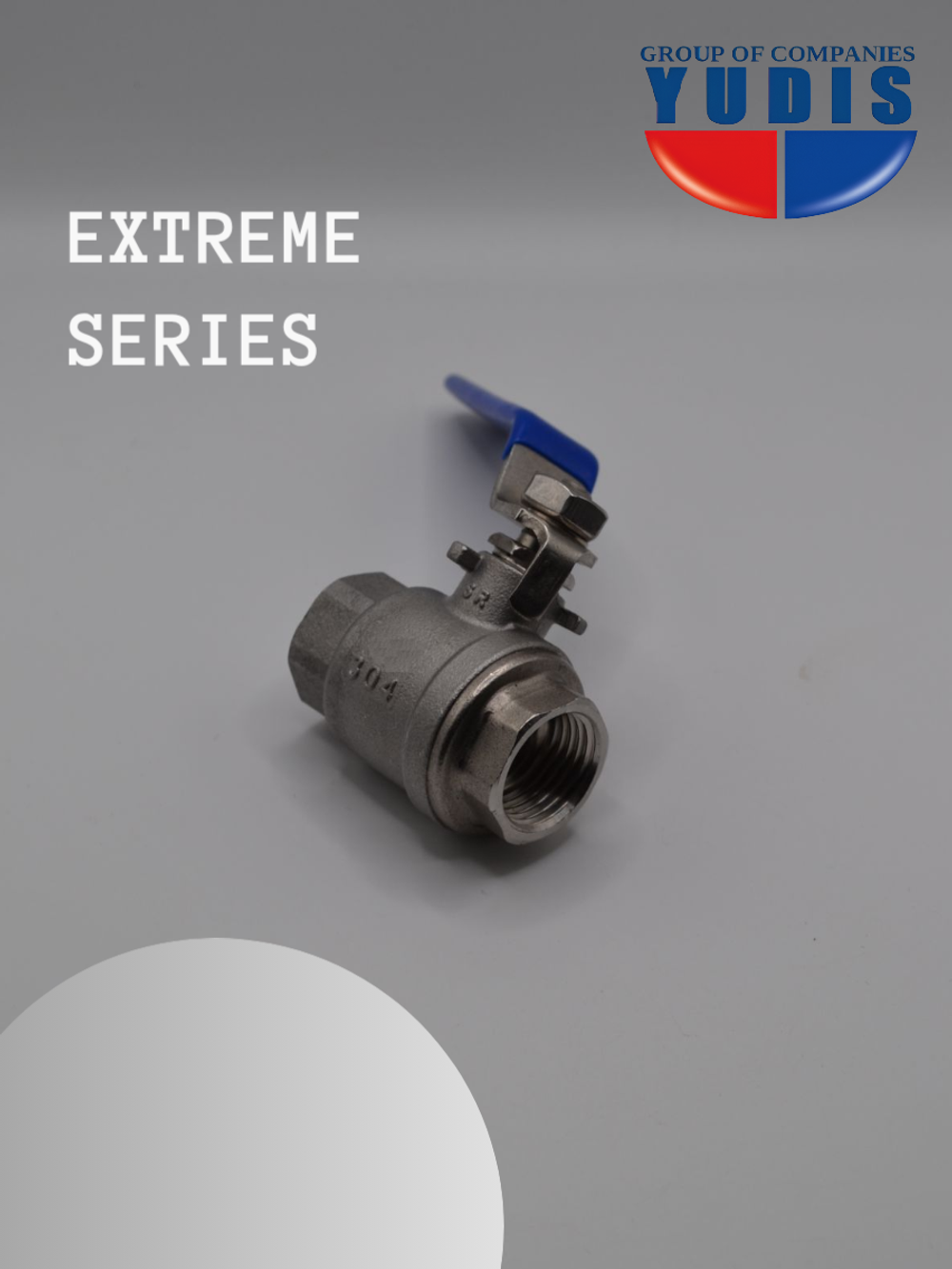 Кран шаровый 1/2" из нержавейки ВВ с ручкой GK-YUDIS