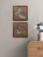 Настенный декор "Два панно монстеры" в раме