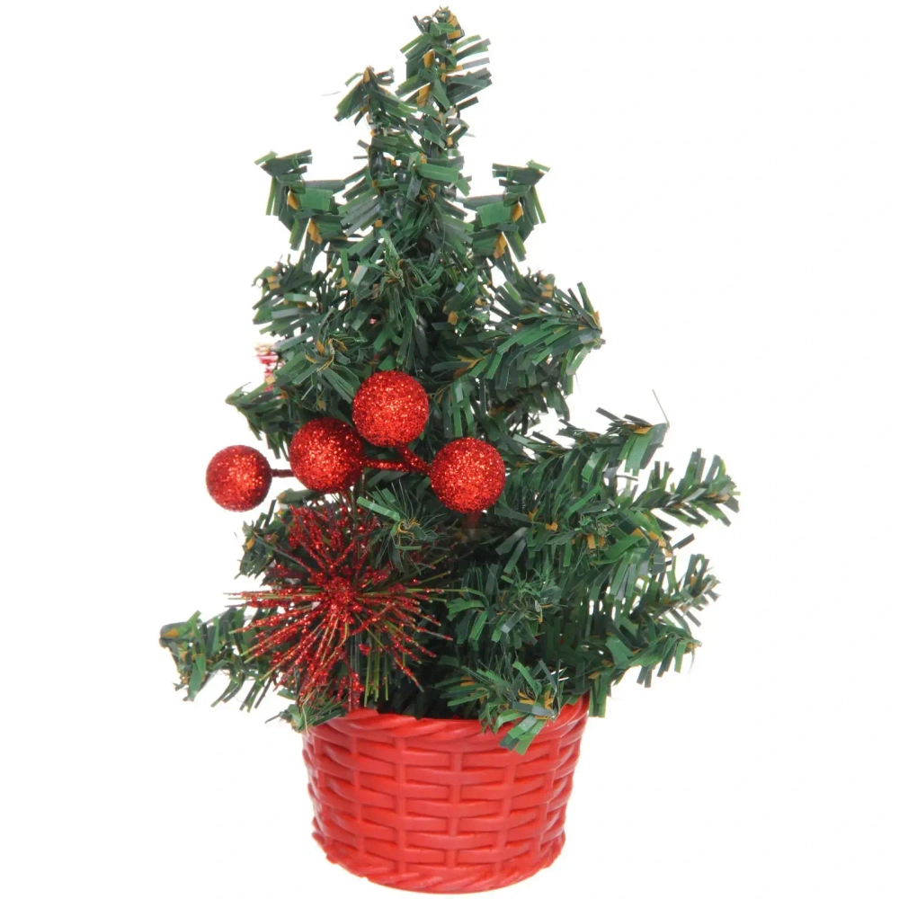 Елка декоративная «Сказочный блеск» 20 см, Красный