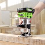 Фрезер кромочный аккумуляторный GREENWORKS G24RO 24V, АКБ 2Ач и ЗУ 3502507CUA