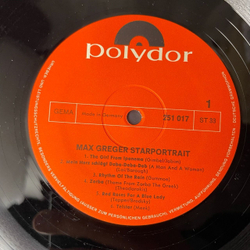 Винтажная виниловая пластинка LP Max Greger Макс Грегер Starportrait (Germany 1975)