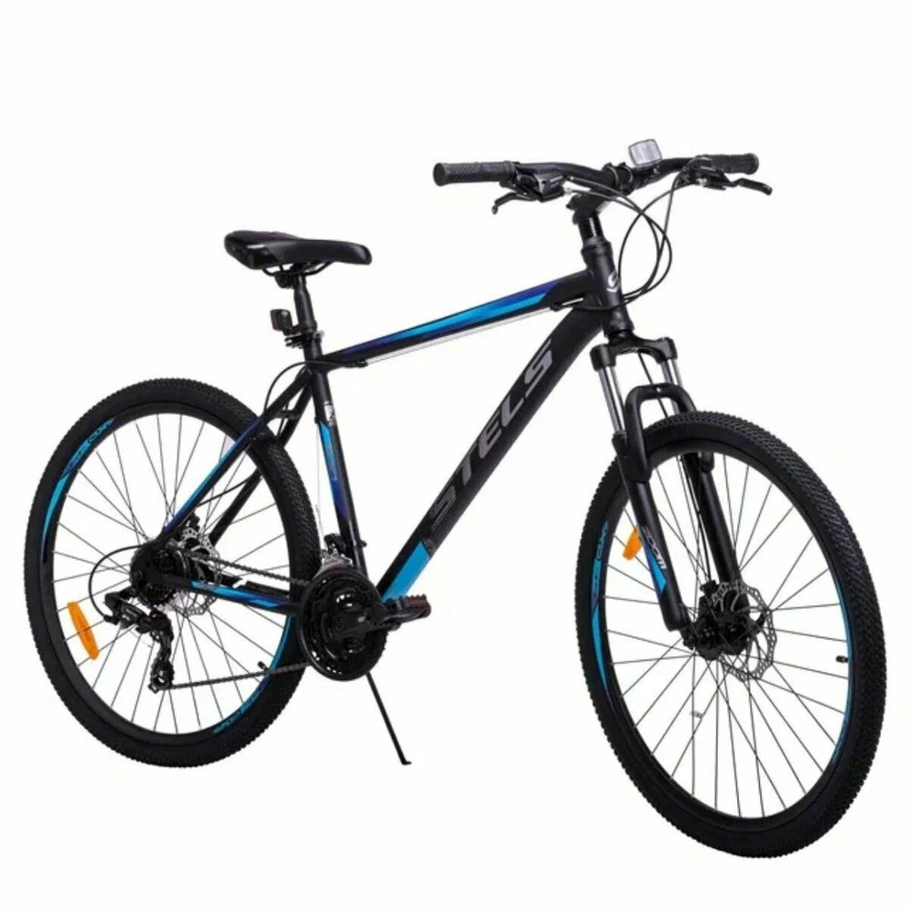 Велосипед 27.5" Stels Navigator-700 MD р.19" черный/голубой