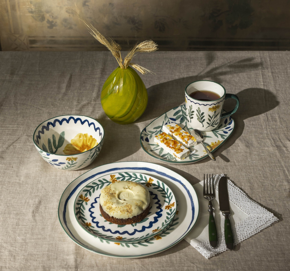 Тарелка плоская 27.5см Дымов Керамика Луга