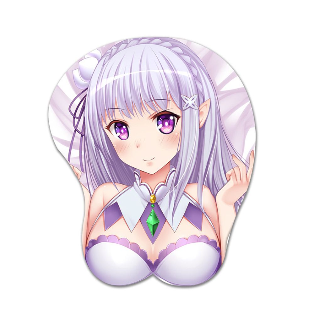 Коврик для мыши &quot;Re:Zero. Жизнь с нуля в альтернативном мире - Эмилия&quot; (объемный)