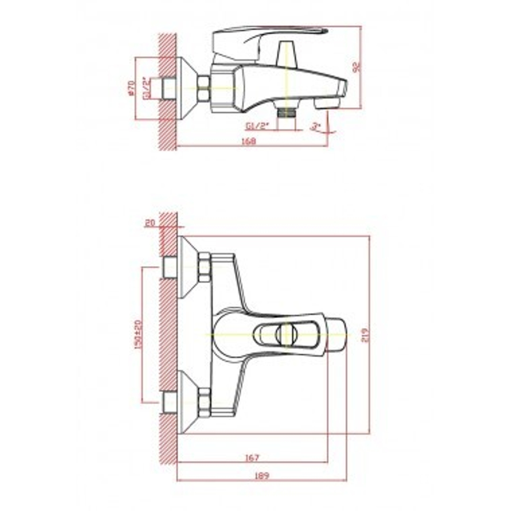 Смеситель для ванны ZOLLEN SIEGEN (SI61411641)