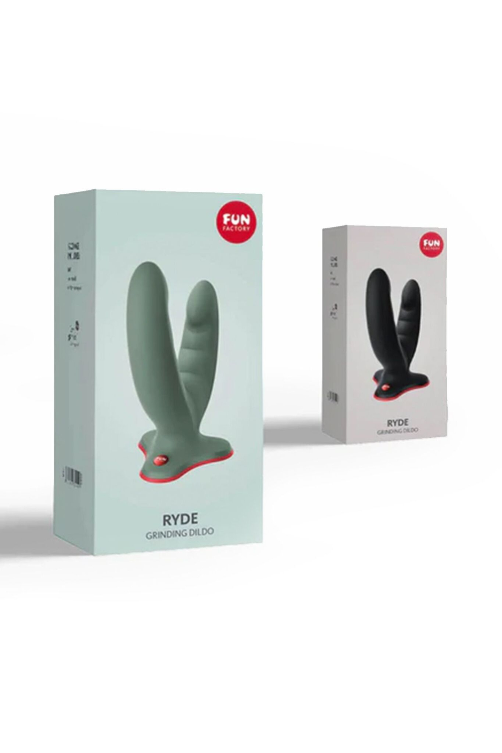 Черный двойной фаллоимитатор Ryde - 12,3 см. (Цвет: черный)