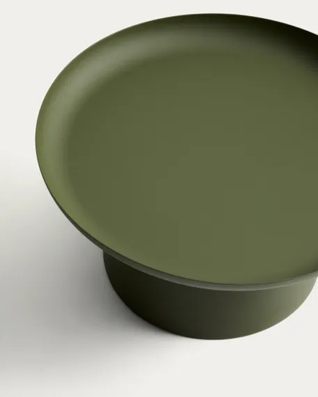 Уличный столик Arcola из зеленого алюминия, диаметр 70 см