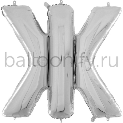 Фольгированная фигура, Символ > 66 см Silver