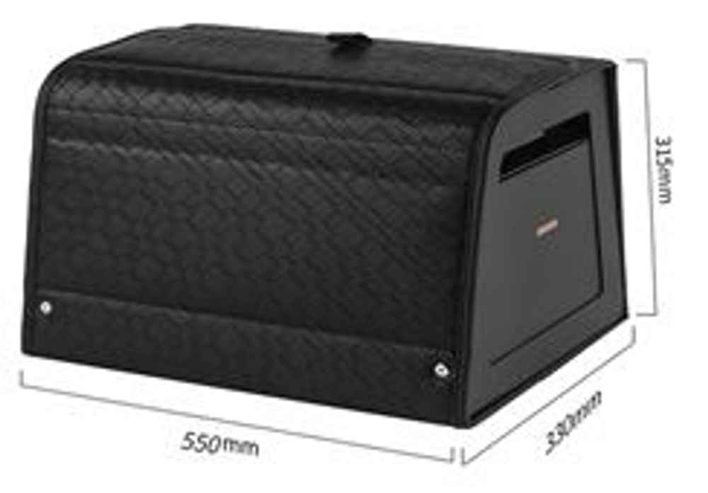 Сумка-Бокс 61х33х32 - Экозамша, чёрный (Боковые стенки пластиковые) - GQOP-6009 Black