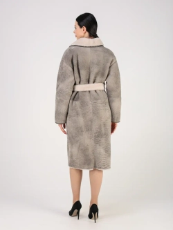 Дубленка зимняя натуральная длинная оверсайз