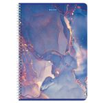 Тетрадь А4, 96 л., BRAUBERG, гребень, клетка, матовая ламинация, "Marble", 404063, 4шт