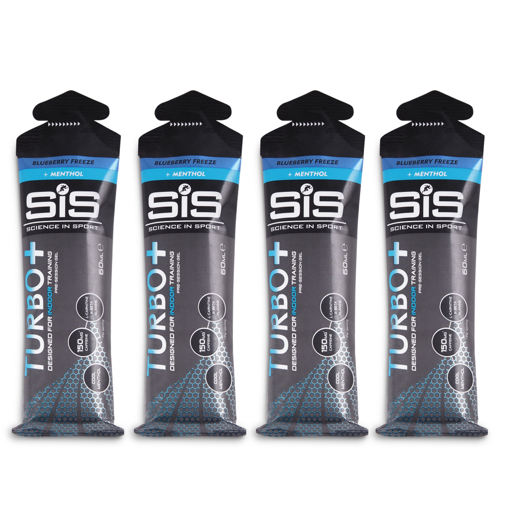Гель энергетический SIS Gel TURBO+, вкус Голубика + ментол, 60мл 4шт
