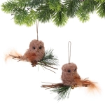 Подвеска «Птичка на веточке» 11 см (в ассортименте), Шампань